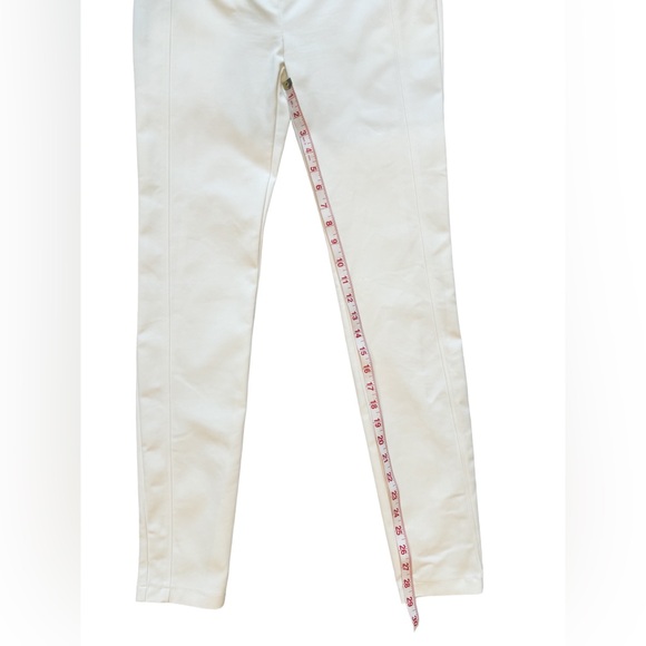 Marciano Los Angeles Ivory Pants Sz XS Exposed Gold Accent Zippers Cotton Blend - Picture 7 of 9